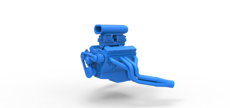 Engine V8 for vintage dragster Version 8 Scale 1 to 25 3D Принт Модель .c4d .max .obj .3ds .fbx .stl .blend 