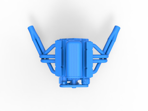 Engine V8 for vintage dragster Version 8 Scale 1 to 25 3D Принт Модель