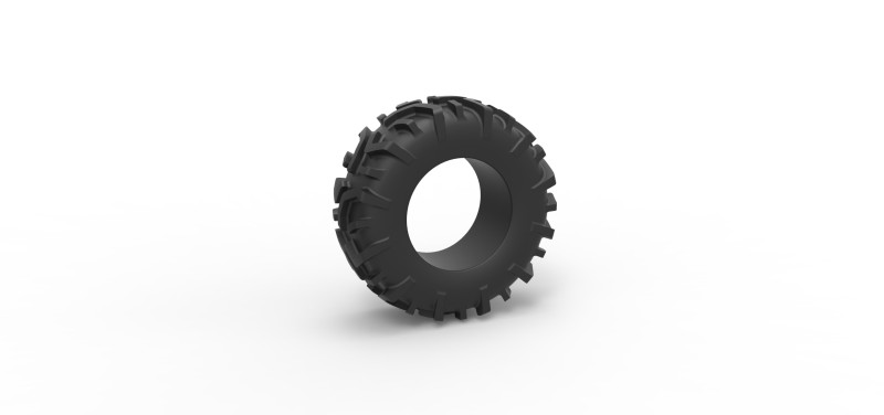 Offroad tire 139 Scale 1 to 25 3Dプリントモデル .c4d .max .obj .3ds .fbx .stl .blend 