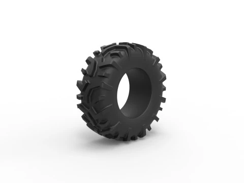 Offroad tire 139 Scale 1 to 25 3D Print Model