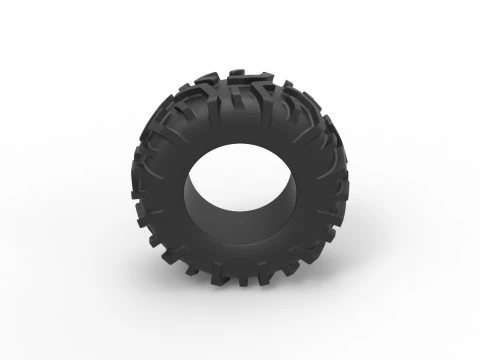 Offroad tire 139 Scale 1 to 25 3D Print Model