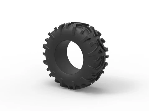 Offroad tire 139 Scale 1 to 25 3D Print Model