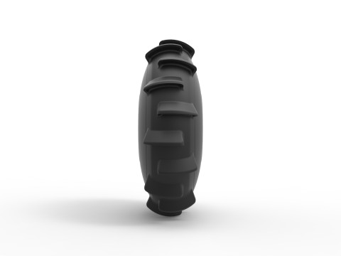 Dirt dragster rear tire at speed Scale 1 to 25 Modelo de Impressão 3D