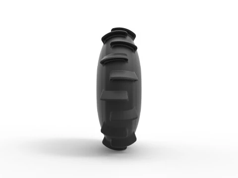 Dirt dragster rear tire at speed Scale 1 to 25 3D Print Model