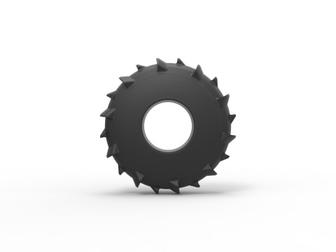 Dirt dragster rear tire at speed Scale 1 to 25 Modelo de Impressão 3D