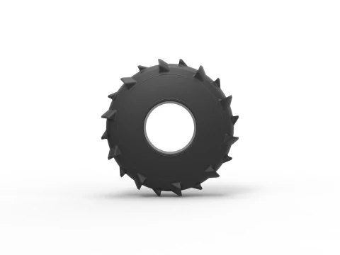 Dirt dragster rear tire at speed Scale 1 to 25 3D Print Model