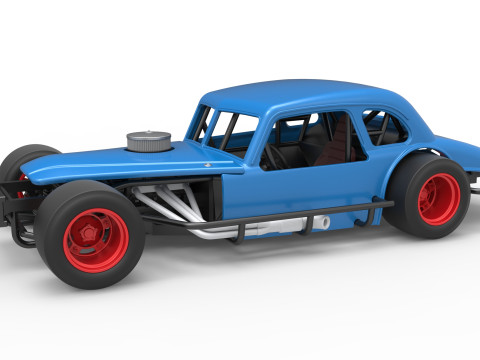 Vintage Asphalt Modified stock car V5 Scale 1 to 25 Model do druku 3D