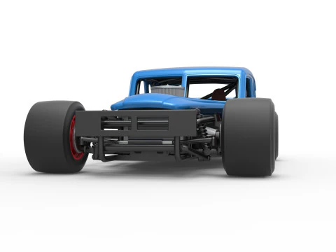 Vintage Asphalt Modified stock car V5 Scale 1 to 25 3D Print Model