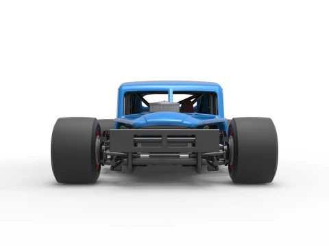 Vintage Asphalt Modified stock car V5 Scale 1 to 25 3D Print Model