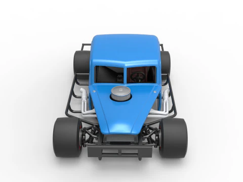 Vintage Asphalt Modified stock car V5 Scale 1 to 25 3D Print Model