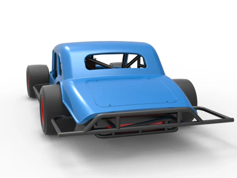 Vintage Asphalt Modified stock car V5 Scale 1 to 25 3D Print Model