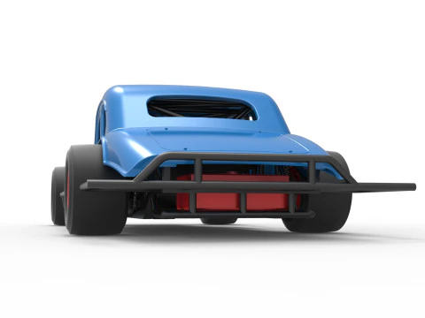 Vintage Asphalt Modified stock car V5 Scale 1 to 25 3D Print Model