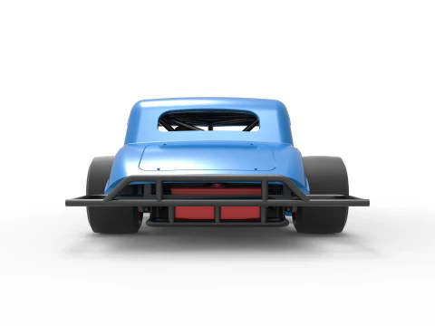 Vintage Asphalt Modified stock car V5 Scale 1 to 25 3D Print Model