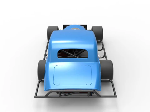 Vintage Asphalt Modified stock car V5 Scale 1 to 25 3D Print Model