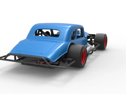 Vintage Asphalt Modified stock car V5 Scale 1 to 25 3D Print Model