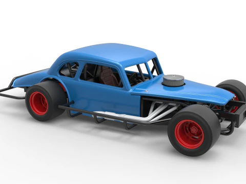 Vintage Asphalt Modified stock car V5 Scale 1 to 25 3D Print Model