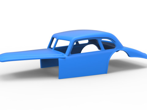 Shell of Vintage Asphalt Modified stock car V4 Scale 1 to 25 3D Принт Модель