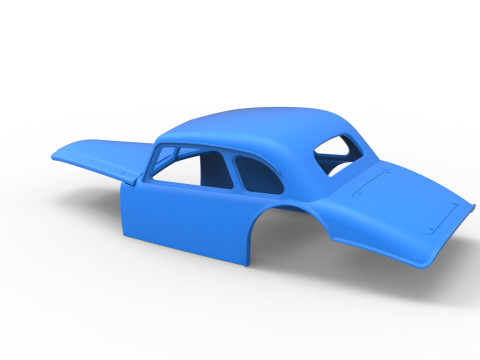 Shell of Vintage Asphalt Modified stock car V4 Scale 1 to 25 3D प्रिंट मॉडल