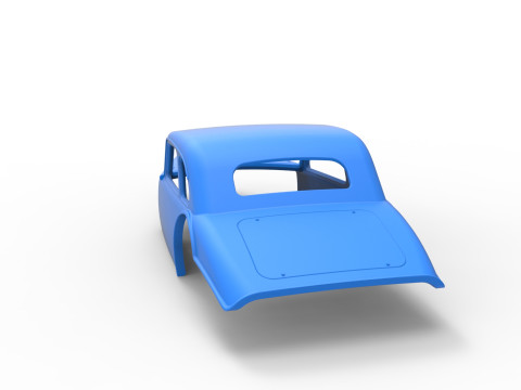 Shell of Vintage Asphalt Modified stock car V4 Scale 1 to 25 3D प्रिंट मॉडल