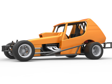 Vintage Asphalt Modified stock car V6 Scale 1 to 25 Modelo de Impressão 3D