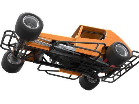 Vintage Asphalt Modified stock car V6 Scale 1 to 25 3D Print Model