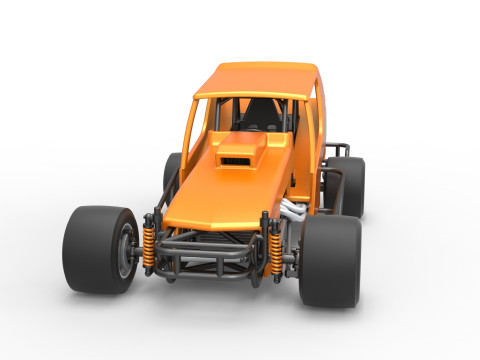 Vintage Asphalt Modified stock car V6 Scale 1 to 25 Modelo de Impressão 3D