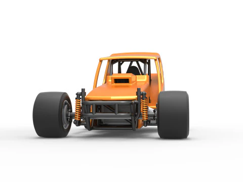 Vintage Asphalt Modified stock car V6 Scale 1 to 25 3D Print Model