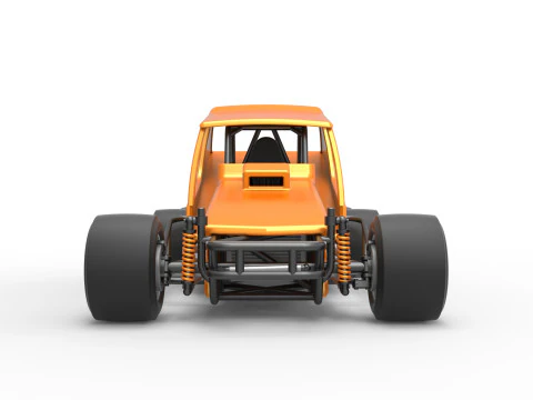 Vintage Asphalt Modified stock car V6 Scale 1 to 25 3D Print Model