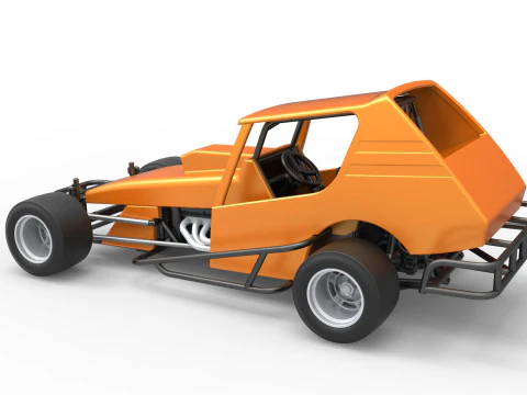 Vintage Asphalt Modified stock car V6 Scale 1 to 25 3D Print Model