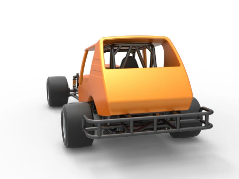 Vintage Asphalt Modified stock car V6 Scale 1 to 25 3D Print Model
