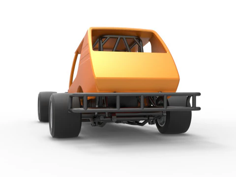 Vintage Asphalt Modified stock car V6 Scale 1 to 25 3D Print Model