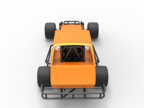 Vintage Asphalt Modified stock car V6 Scale 1 to 25 Modelo de Impressão 3D
