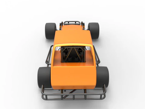 Vintage Asphalt Modified stock car V6 Scale 1 to 25 3D Print Model