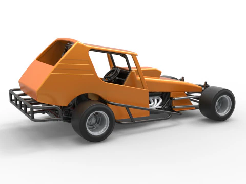 Vintage Asphalt Modified stock car V6 Scale 1 to 25 3D Print Model