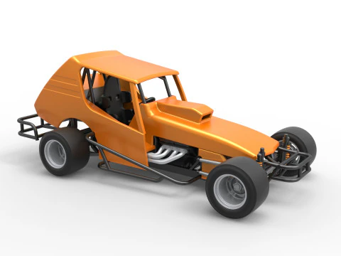 Vintage Asphalt Modified stock car V6 Scale 1 to 25 3D Print Model