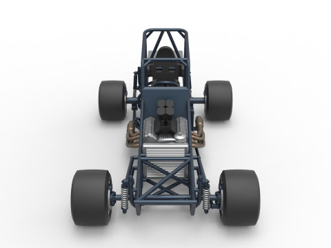 Vintage Asphalt Modified stock car Base V3 Scale 1 to 25 Modèles 3D en vedette