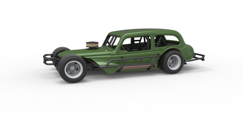 Vintage Asphalt Modified stock car V7 Scale 1 to 25 3Dプリントモデル .c4d .max .obj .3ds .fbx .stl .blend