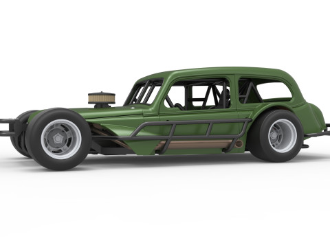 Vintage Asphalt Modified stock car V7 Scale 1 to 25 3Dプリントモデル