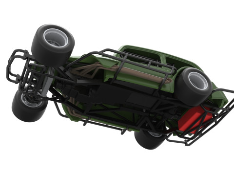 Vintage Asphalt Modified stock car V7 Scale 1 to 25 3Dプリントモデル