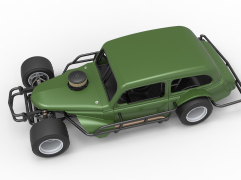 Vintage Asphalt Modified stock car V7 Scale 1 to 25 3Dプリントモデル