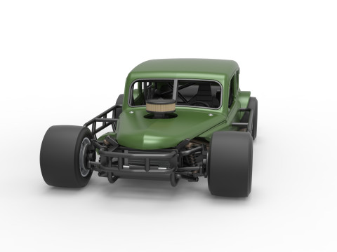 Vintage Asphalt Modified stock car V7 Scale 1 to 25 3Dプリントモデル