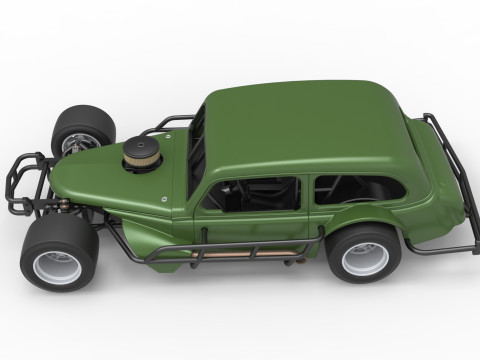 Vintage Asphalt Modified stock car V7 Scale 1 to 25 3Dプリントモデル
