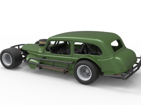 Vintage Asphalt Modified stock car V7 Scale 1 to 25 3Dプリントモデル