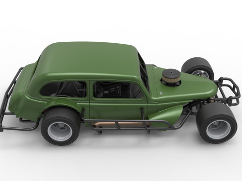 Vintage Asphalt Modified stock car V7 Scale 1 to 25 3Dプリントモデル