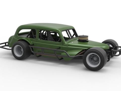 Vintage Asphalt Modified stock car V7 Scale 1 to 25 3Dプリントモデル