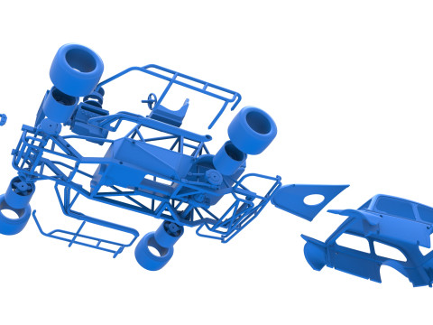 Vintage Asphalt Modified stock car V7 Scale 1 to 25 3Dプリントモデル