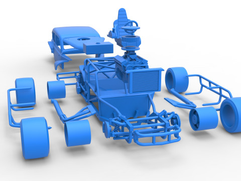 Vintage Asphalt Modified stock car V7 Scale 1 to 25 3Dプリントモデル