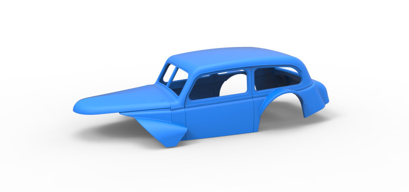 Shell of Vintage Asphalt Modified stock car V5 Scale 1 to 25 Modello di stampa 3D .c4d .max .obj .3ds .fbx .stl .blend 