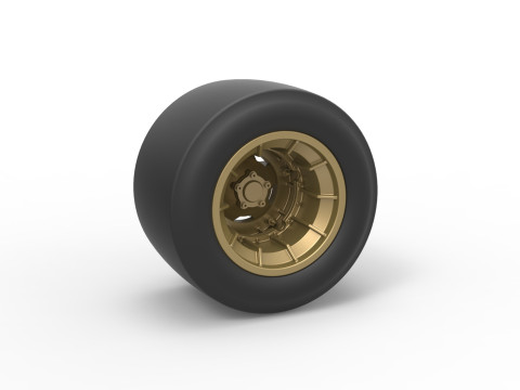 Wheel from Asphalt Modified stock car Version 4 Scale 1 to 25 3D Print Model