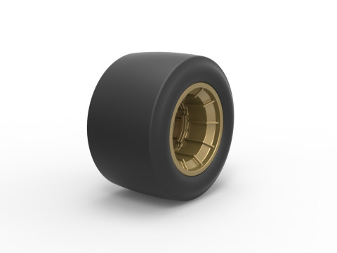 Wheel from Asphalt Modified stock car Version 4 Scale 1 to 25 Modèles 3D en vedette